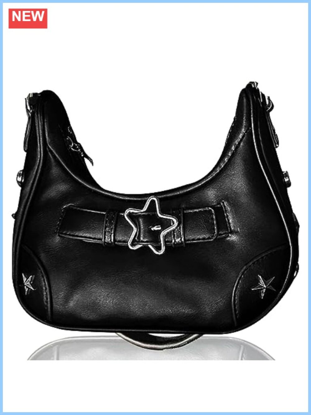 Star Crossbody Bag Y2K Sling Purse Adjustable Strap Buckle Closure